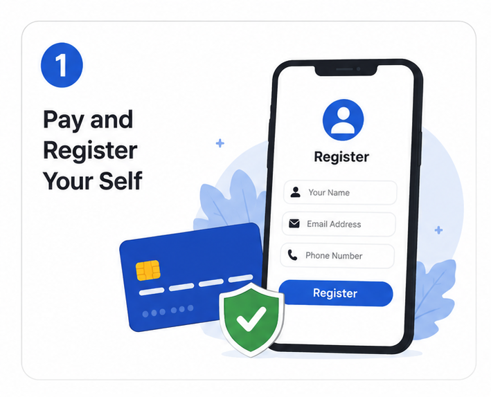 User registering and activating KAIR QR account